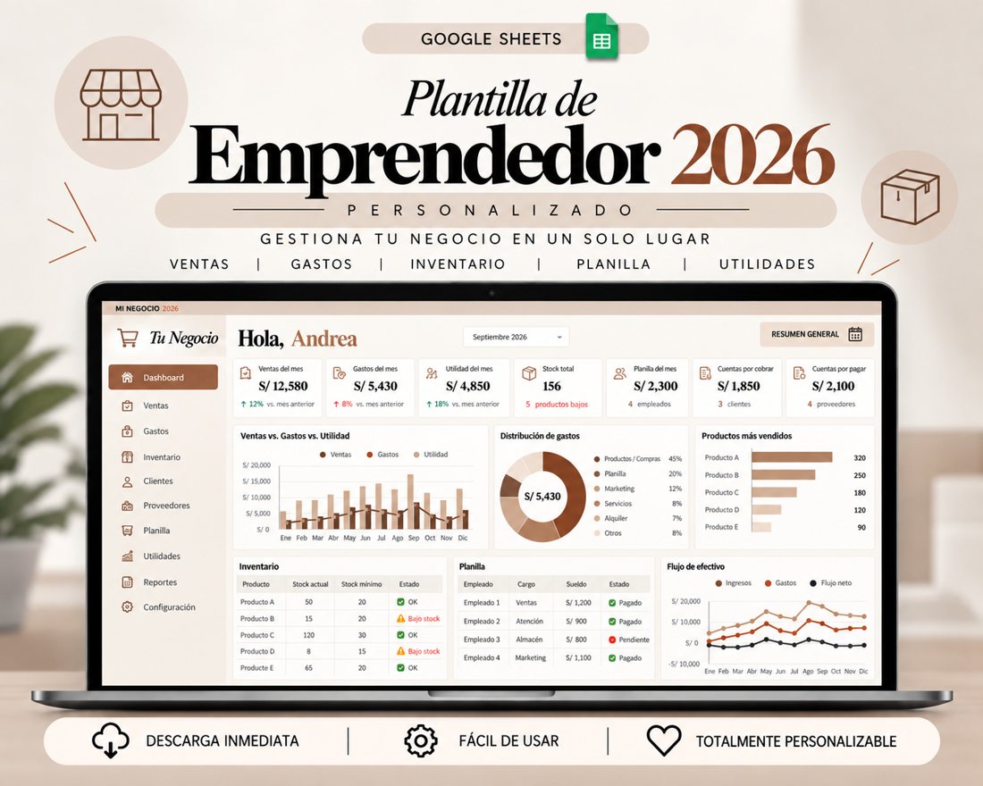 Plantilla para emprendedores